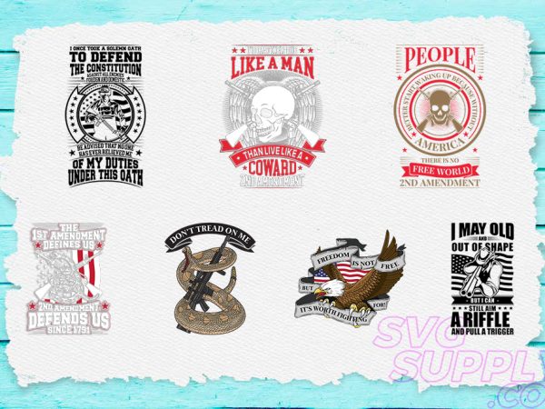 2nd amendment t-shirt design bundle