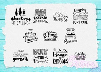 Adventure Quotes T-shirt Design Bundle