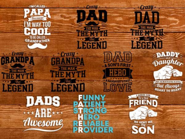 Dad t-shirt design bundle