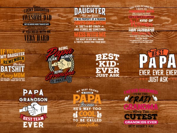 Happy family t-shirt design bundle – papa t-shirt designs