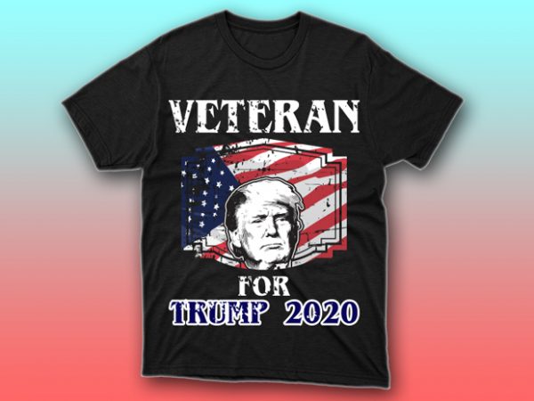 Veteran for trump t-shirt design, american election 2020