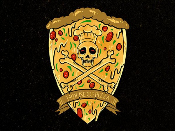 House of pizza buy t shirt design for commercial use