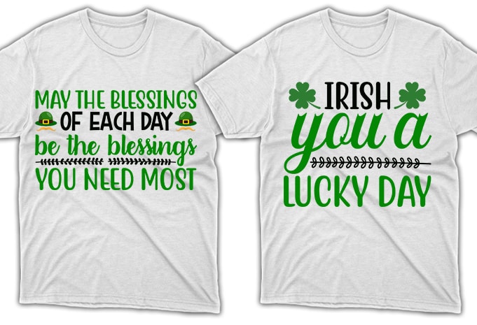 80 Print Ready St. Patrick's Day quotes T-shirt Designs Bundle