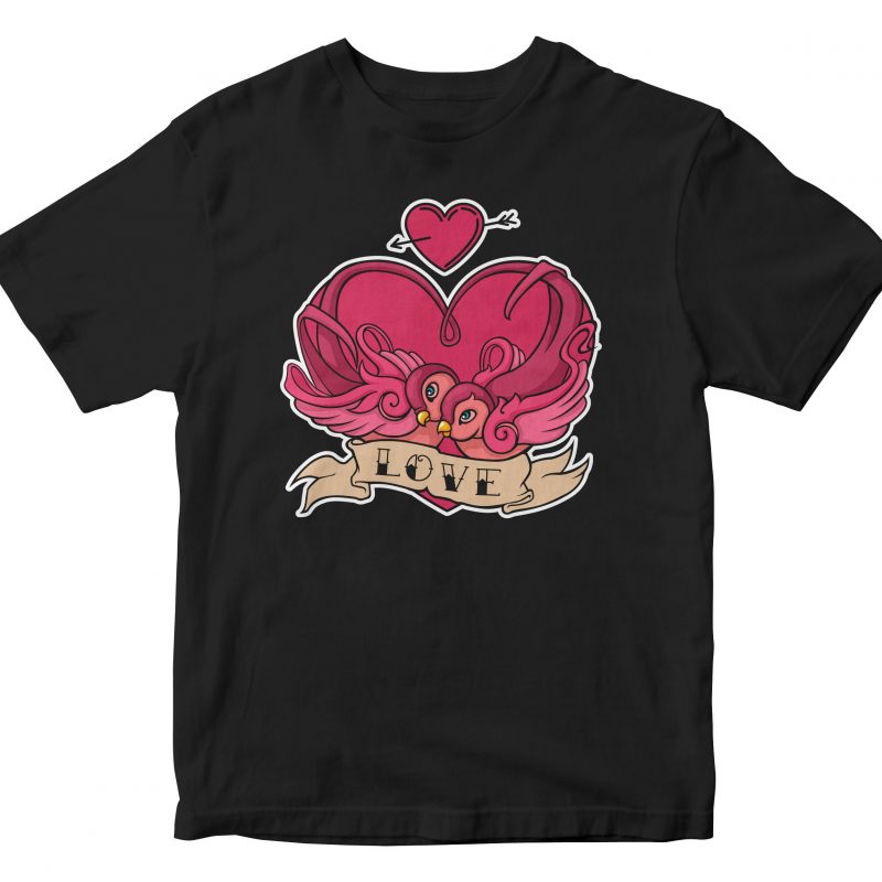 Happy Valentine Day graphic t-shirt design