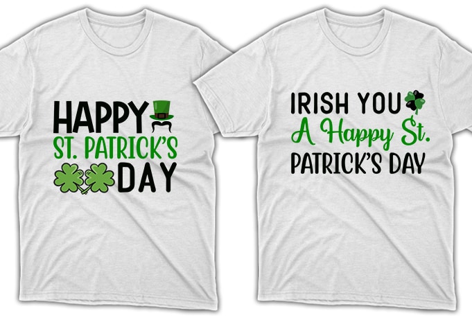 80 Print Ready St. Patrick's Day quotes T-shirt Designs Bundle