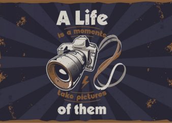 Photographer t shirt illustrations