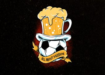 ball and beer t-shirt design for commercial use