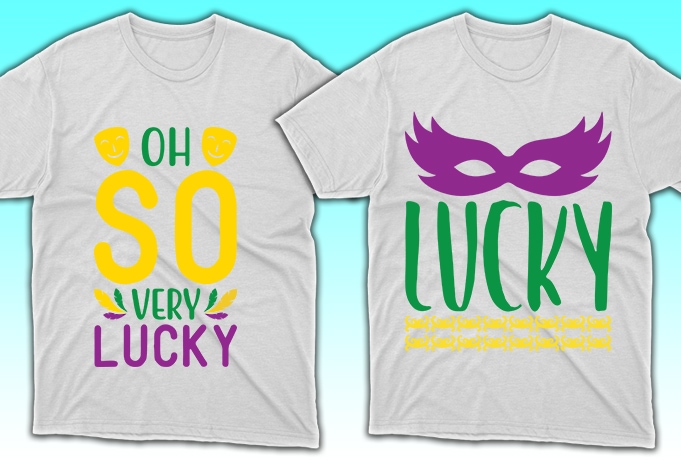 100 Print Ready Mardi Gras T-shirt Designs Bundle