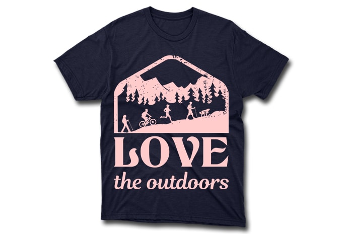 40 Editable Adventure/Mountain/Hiking Quotes T-shirt Designs Bundle