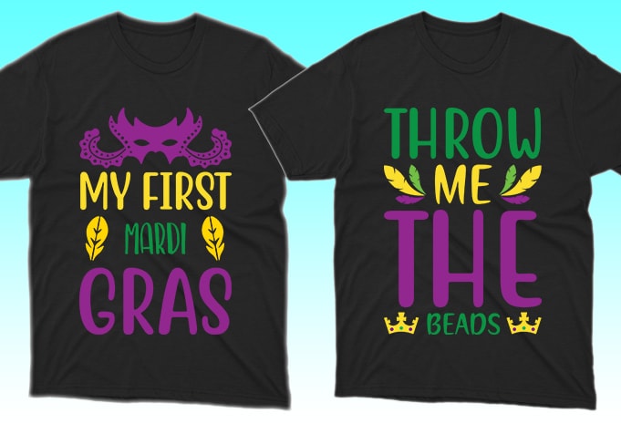 100 Print Ready Mardi Gras T-shirt Designs Bundle