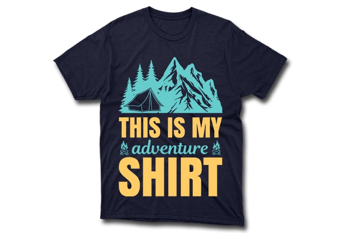 40 Editable Adventure/Mountain/Hiking Quotes T-shirt Designs Bundle