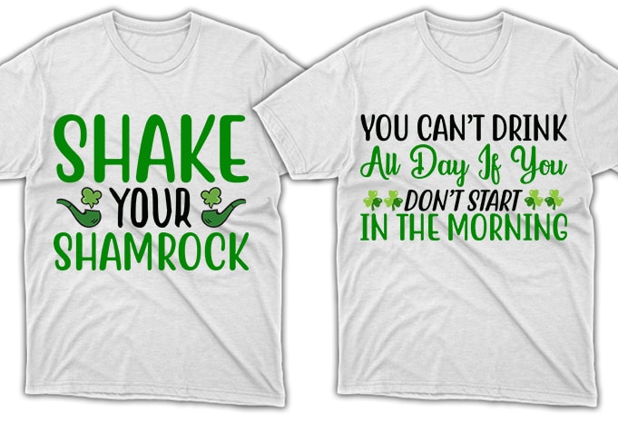 80 Print Ready St. Patrick's Day quotes T-shirt Designs Bundle