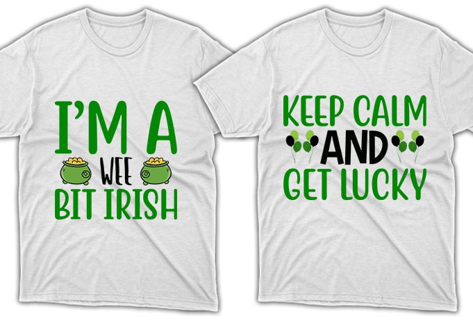 80 Print Ready St. Patrick's Day quotes T-shirt Designs Bundle