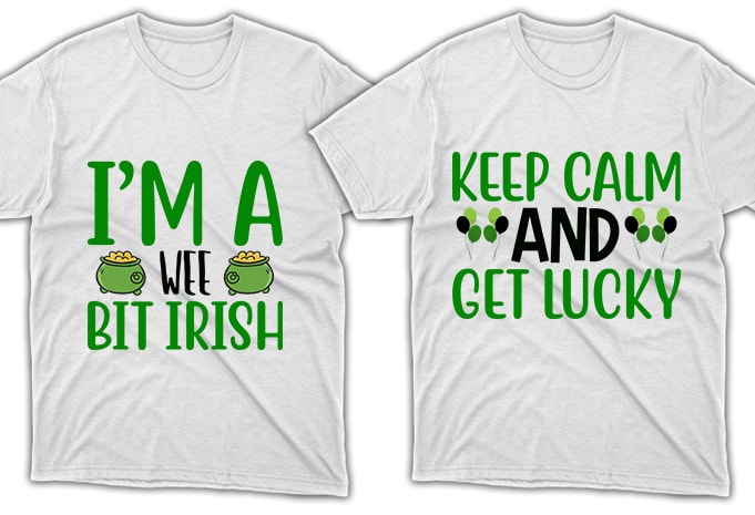 80 Print Ready St. Patrick's Day quotes T-shirt Designs Bundle