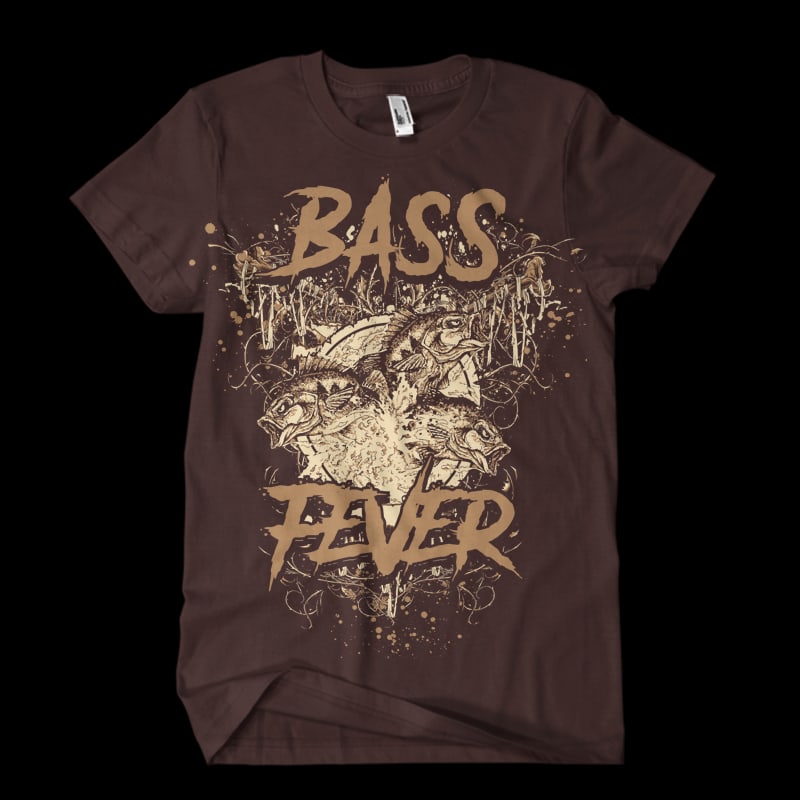 Big bass fever tshirt designs for merch by amazon