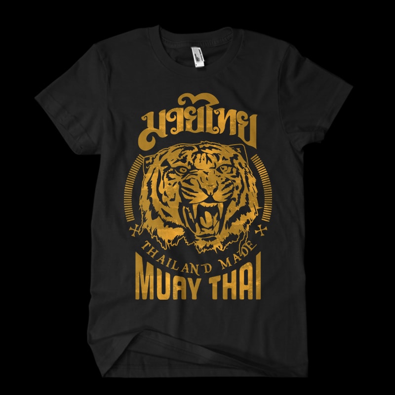 Muay Thai 8 vector tshirt designs for merch by amazon