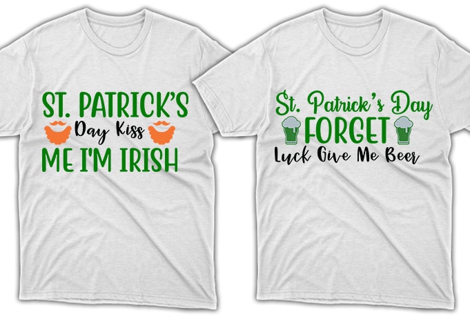 80 Print Ready St. Patrick's Day quotes T-shirt Designs Bundle