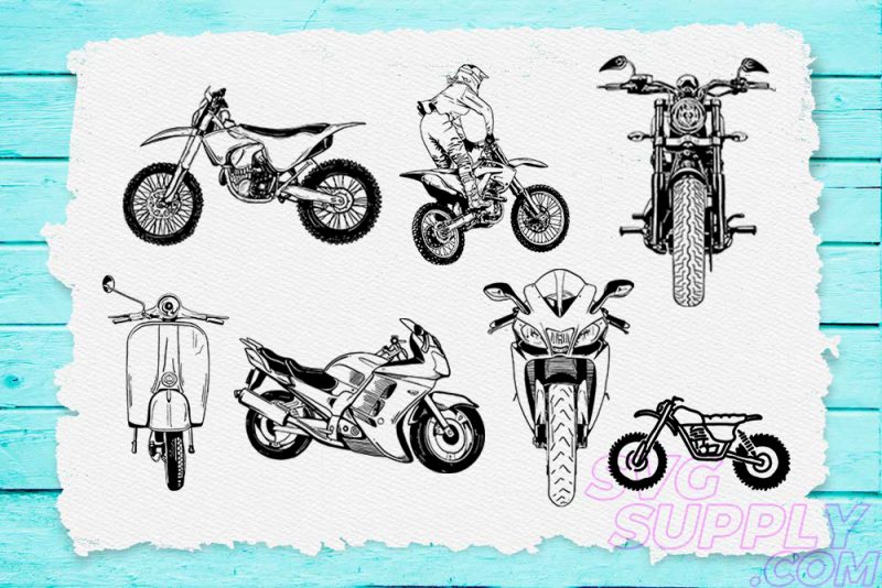 Download Motorcycle Lineart T Shirt Design Bundle Buy T Shirt Designs