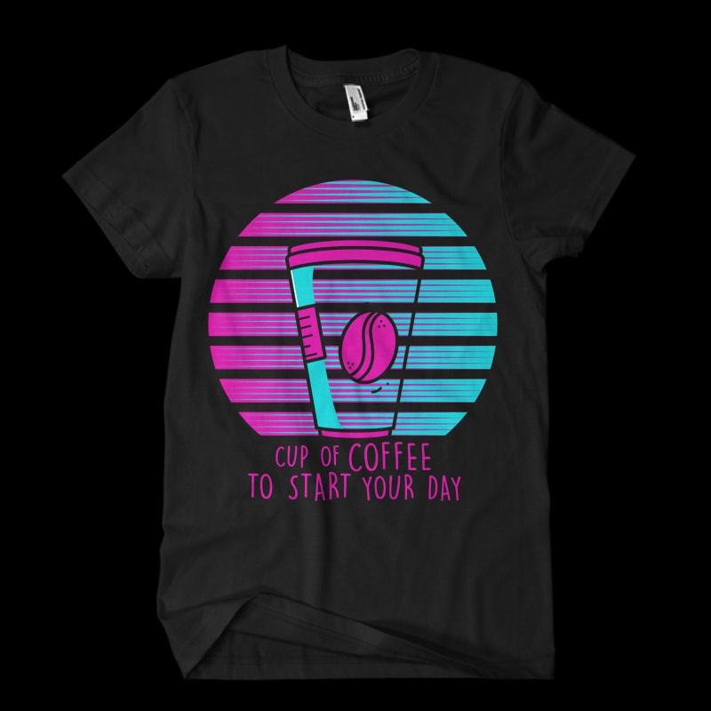 retro coffee t shirt design to buy