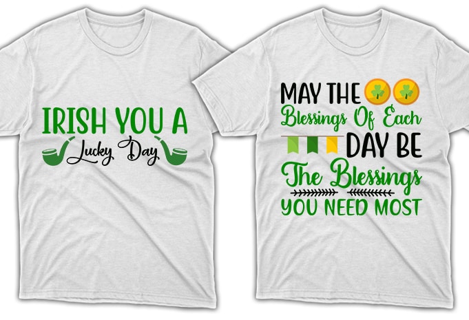 80 Print Ready St. Patrick's Day quotes T-shirt Designs Bundle