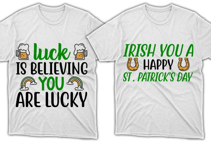 80 Print Ready St. Patrick's Day quotes T-shirt Designs Bundle