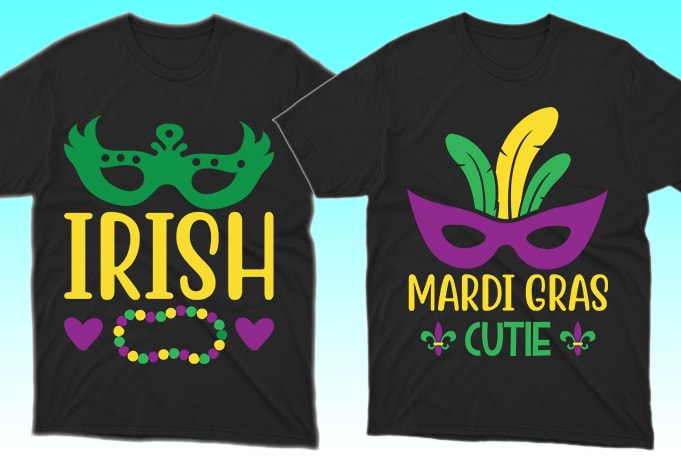 100 Print Ready Mardi Gras T-shirt Designs Bundle