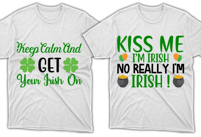 80 Print Ready St. Patrick's Day quotes T-shirt Designs Bundle