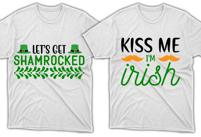 80 Print Ready St. Patrick's Day quotes T-shirt Designs Bundle