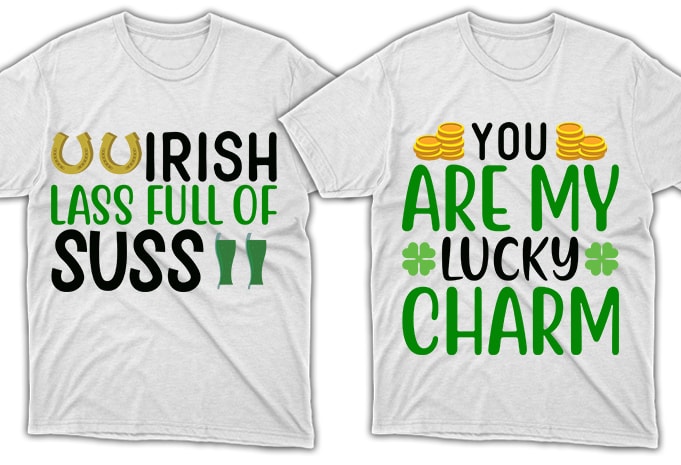 80 Print Ready St. Patrick's Day quotes T-shirt Designs Bundle