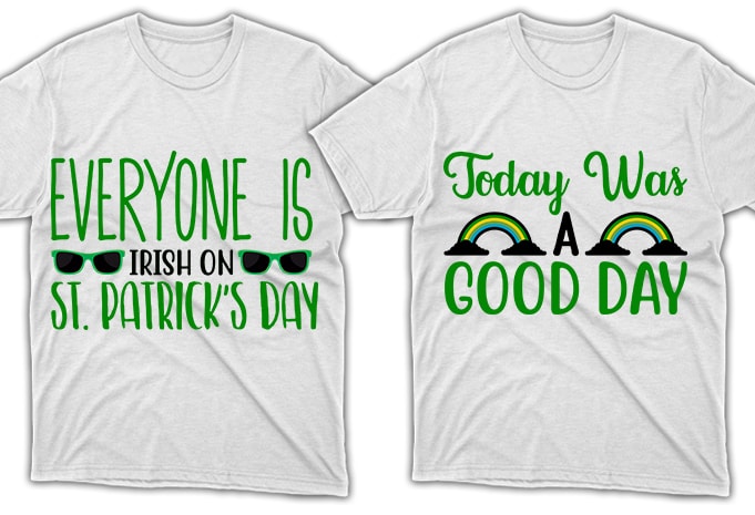 80 Print Ready St. Patrick's Day quotes T-shirt Designs Bundle