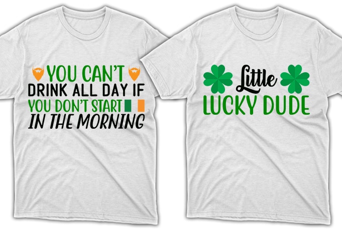 80 Print Ready St. Patrick's Day quotes T-shirt Designs Bundle