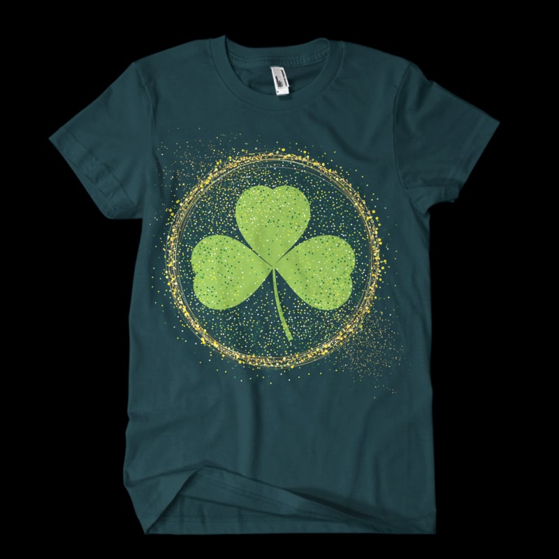 clover t shirt design graphic