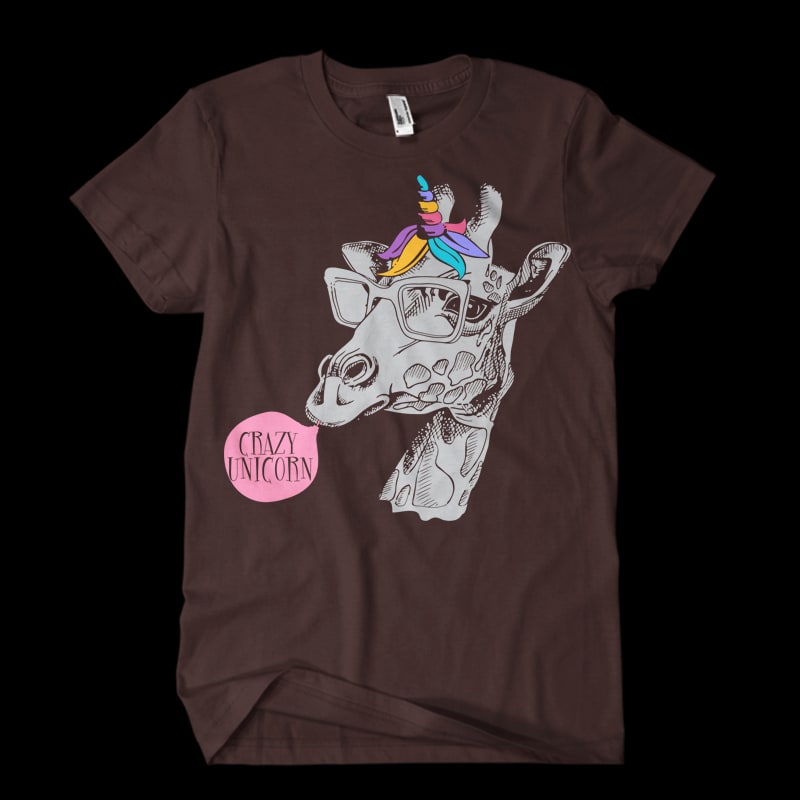 crazy-unicorn buy t shirt design for commercial use