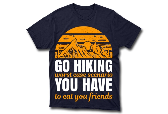 40 Editable Adventure/Mountain/Hiking Quotes T-shirt Designs Bundle