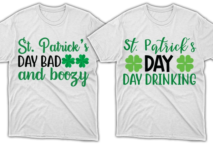 80 Print Ready St. Patrick's Day quotes T-shirt Designs Bundle