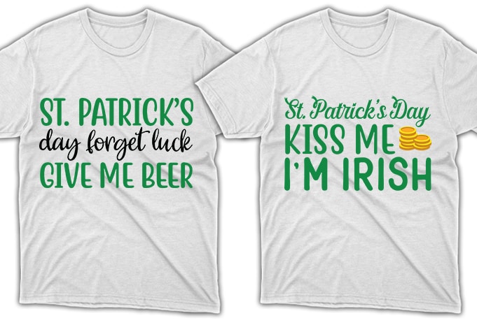 80 Print Ready St. Patrick's Day quotes T-shirt Designs Bundle