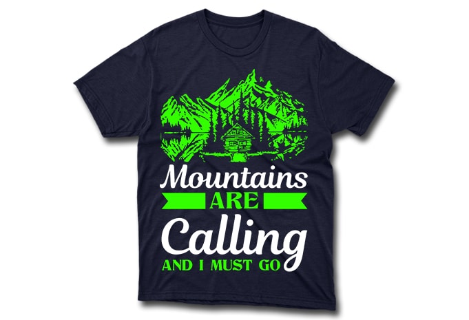 40 Editable Adventure/Mountain/Hiking Quotes T-shirt Designs Bundle