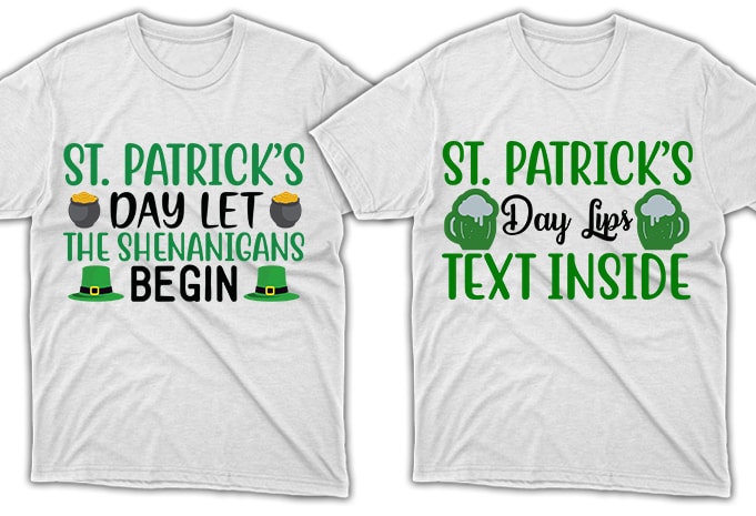 80 Print Ready St. Patrick's Day quotes T-shirt Designs Bundle