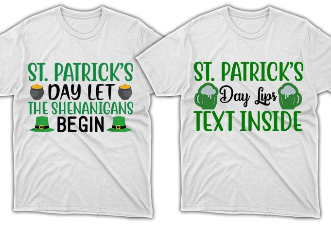 80 Print Ready St. Patrick's Day quotes T-shirt Designs Bundle