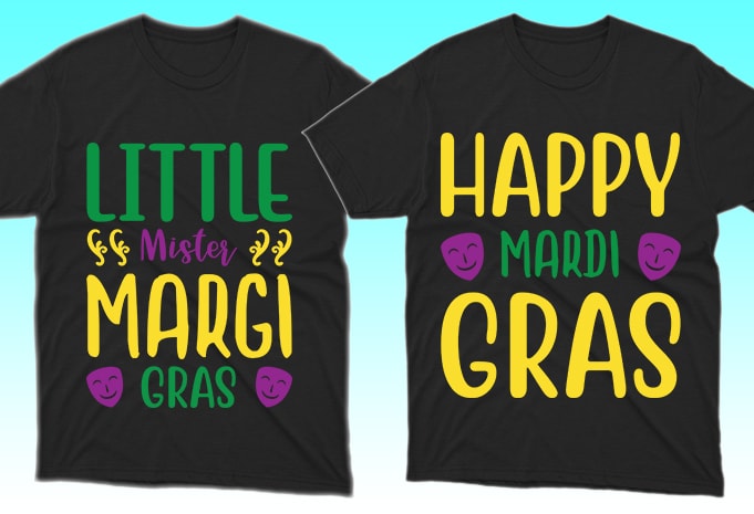 100 Print Ready Mardi Gras T-shirt Designs Bundle