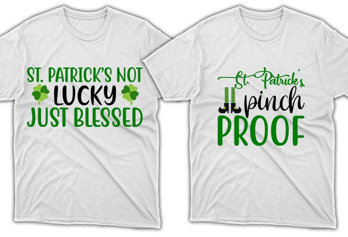 80 Print Ready St. Patrick's Day quotes T-shirt Designs Bundle