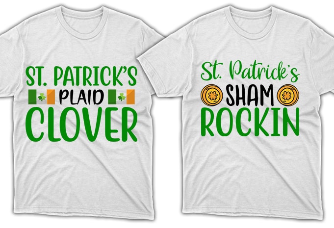 80 Print Ready St. Patrick's Day quotes T-shirt Designs Bundle