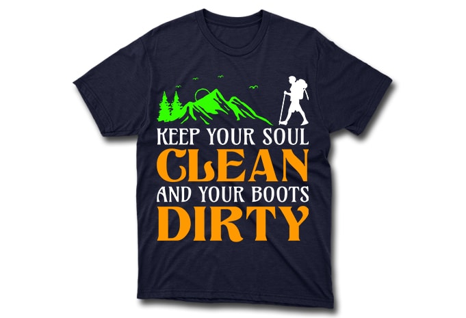 40 Editable Adventure/Mountain/Hiking Quotes T-shirt Designs Bundle