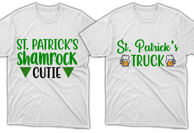 80 Print Ready St. Patrick's Day quotes T-shirt Designs Bundle