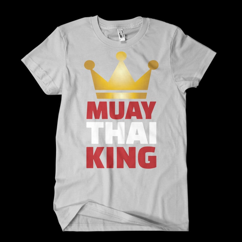 muay thai king crown vector tshirt-factory.com