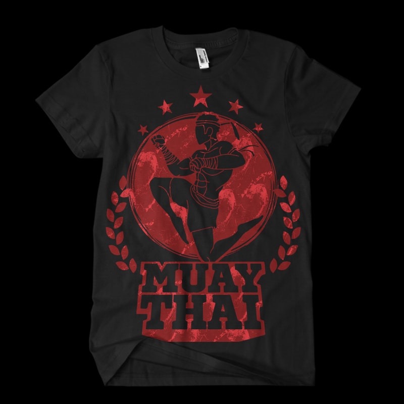 Muay Thai 11 commercial use t-shirt design