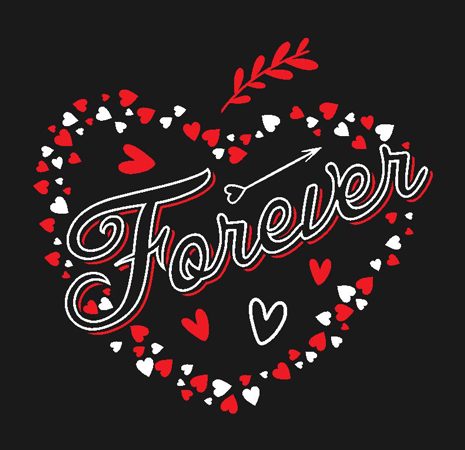 Forever together love couple design t shirt vector template 1 Forever together love couple design t shirt vector template 1