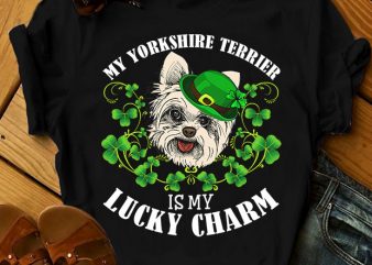 40 dog breeds – My Dog Is My Lucky Charm t shirt design for download