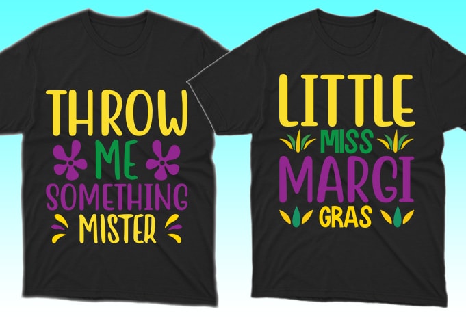 100 Print Ready Mardi Gras T-shirt Designs Bundle