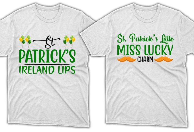 80 Print Ready St. Patrick's Day quotes T-shirt Designs Bundle